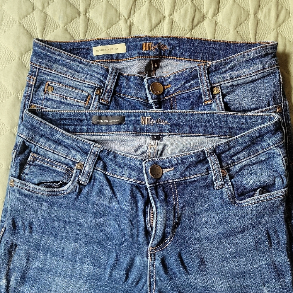 Two Pairs Kut from the Kloth Denim Jeans